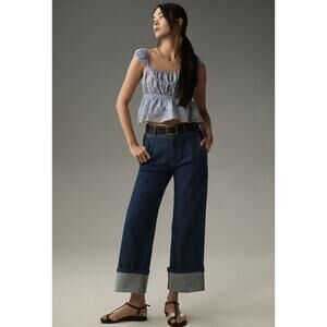 Pilcro Women's Straight Leg Jeans - Dark Blue